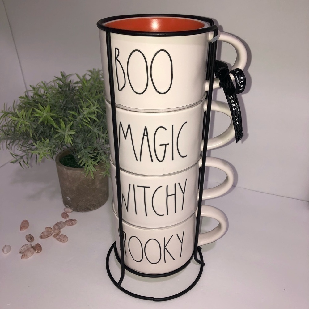 FIRM! NWT Rae Dunn stacking Halloween cups.